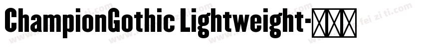 ChampionGothic Lightweight字体转换